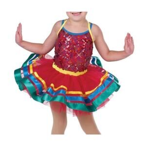 A Wish Come True MC 25045Y Ain't She Nice Dance Costume Sequinned Tulle Leotard